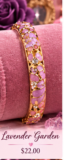 Jolie Loves Chachi bracelet on pink velvet
