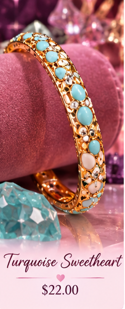 Jolie Loves Chachi bracelet on pink velvet