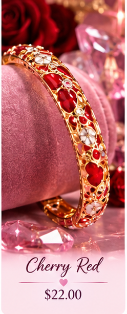 Jolie Loves Chachi bracelet on pink velvet